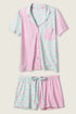 Pj Salvage Secret Garden Striped Floral Short Set